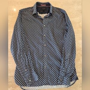 Ted Baker Men's Navy Micro Print Button-Up Shirt